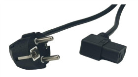 Przewód Zasilający Kątowy Cee7 Iec C13 - Posac-C13l-Eul30 Czarny 3M