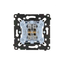 Simon 55 Łącznik krzyżowy (mechanizm) 10AX, 250V~, szybkozłącza, czarna rama SW7MR