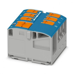 Blok rozdzielczy PTVFIX 6/6X2,5 BU, niebieskie złącze przemysłowe - 6 punktów przyłączeniowych o przekroju 2,5mm2 /10szt./