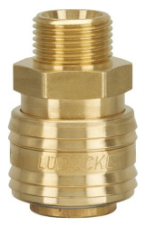 Szybkozłącze pneumatyczne Ludecke DN7,2 typ 26, G 1/8 GZ, gniazdo szybkozłącza, mosiądz