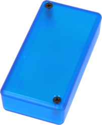 ABS enclosure, (L x W x H) 80 x 40 x 20 mm, blue/transparent, IP54, 1551KTBU
