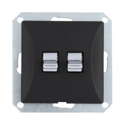 Opal styl amerykański /z dzwignią w zamian klawisza/ Łącznik 2-klawiszowy świecznikowy z podświetleniem kombinacja kolorów czarn