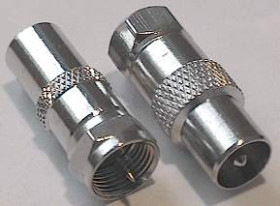 Przejście wtyk F - wtyk IEC (antenowy)