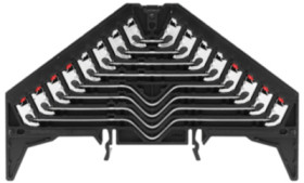 Patch distribution terminal, push-in connection, 0.5-1.5 mm², 32 pole, 8 A, 4 kV, black, 1173780000