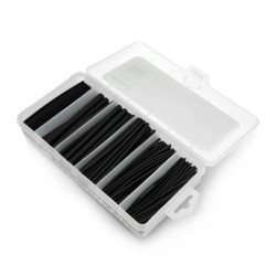 Zestaw rurek termokurczliwych 170szt. - dł. 100mm - czarne