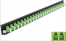 43362 19" Splice Box Front Panel, 24 port, LC Duplex, limegreen