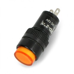 Kontrolka 12V DC - 12mm - żółta