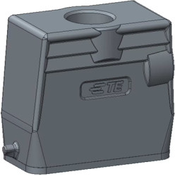 Housing, size HA10, die-cast aluminum, M20, angled/straight, clip locking, IP65, T1329100120-000