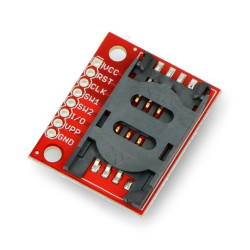 SIM Card Socket - moduł z gniazdem na kartę SIM - SparkFun BOB-00573