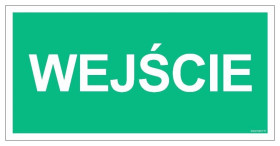 ZNAK - AC036 Wejście 20 x 10 cm FS - Folia samoprzylepna foto.