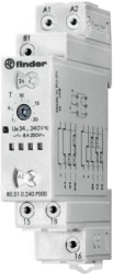 Multifunction time relay, 0.1 s to 24 h, 6 functions, 1 Form C (NO/NC), 24-240 V AC/DC, 8 A/250 VAC, 80.51.0.240.P000