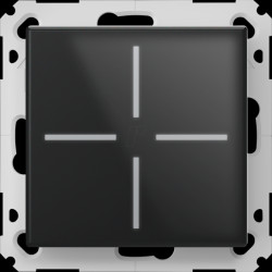 161170A0 Glass pushbutton, black