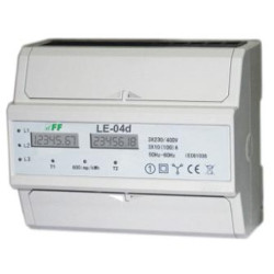 Licznik 3F na szynę LE-04D LCD dwutaryfowy F&F