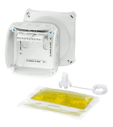 Puszka do wypełniania masą uszczelniającą do 4mm2 130x130x77mm szara WP 0604 B 62000104