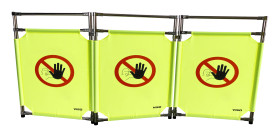 Bariera ochronna Bariera składana Żółty/czarny