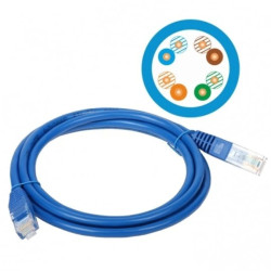 ALANTEC-Patch-cord U/UTP kat5e PVC 0.25m niebieski