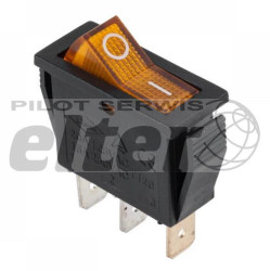 Przeł. kołys. podśw. średni ON-OFF AC żółty