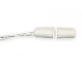 Wpuszczany, 20mm, nc, białyW, brązowyB, plastikowy MV-P03 W biały