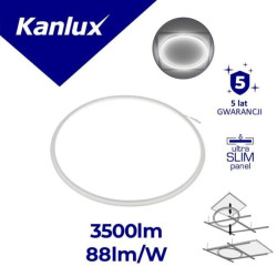Ramka oświetleniowa LED AVAR O 6060 40W-NW 3500lm 4000K II kl. okrągła ø59 5 lat Gwarancji biały 26785