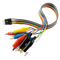 Przewody pomiarowe z krokodylkami goldpin męski 30cm