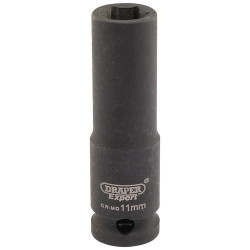 Draper Expert 06884 Expert 11mm 3/8" Sq. Dr. Hi-Torq® 6 Point Deep Impact Socket