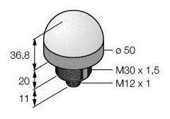 Lampa okrągła Turck K50LGRYBWPQ8 światło ciągłe