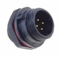 SPP2112-4WZ-P Wtyk 4 pin, zakręcane na obudowę, wodoodporny - gwint zewnętrzny 500V, 30A