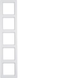 Q.1 Ramka 5-krotna, biały, aksamit