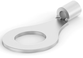 Uninsulated ring cable lug, 0.3-1.42 mm², AWG 22, 6.35 mm, metal, 31172