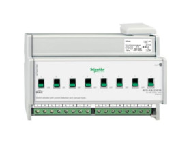KNX Aktor załączający REG-K 8x 16 A jasnoszary z uruchomieniem ręcznym i detekcją prądu MTN647895 SCHNEIDER ELECTRIC