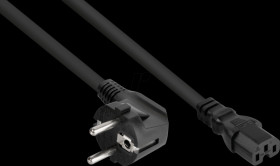 SK0150-S018 Safety plug type E+F (90° angled), to socket C15, 1,8m