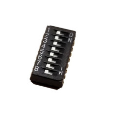 Przełącznik suwakowy, 8PST, SMD, 100 mA, Nidec Components