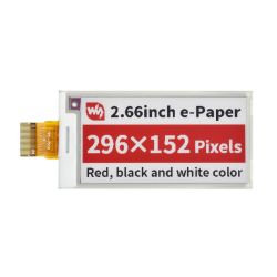 Wyświetlacz e-Paper E-Ink 2,66&quot; 3-kolorowy 296x152 (B) - Waveshare 18890