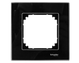 Merten M-Elegance Ramka pojedyncza szklana onyks czarny MTN404103