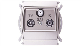 Gazela Gniazdo Antenowe Rtv-Sat Końcowe Satynowe Gpa-Js/M/16/16