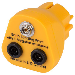 Antistat 070-0021 Euro Bonding Plug 1 x 10mm &amp; 2 Banana