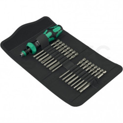 Zestaw wkrętaków 17 sztuk: rękojeść z funkcją grzechotki + 16 trzpieni Kraftform Kompakt Vario RA-R 1 Kraftform WERA