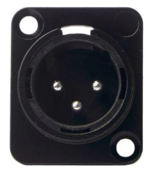Gniazdo panelowe XLR P3M 3pin męskie LIN000010 /5szt./