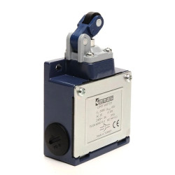 Łącznik L53 w obudowie metalowej, 1NC+1NO, popychacz z dźwignią poziomą z rolką z tworzywa, T0-L53K13MIP311