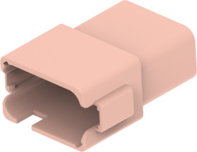 Plug, unequipped, 12 pole, straight, 2 rows, brown, DT04-12PD-B016