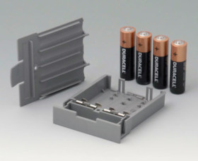 Battery compartment, M/L, 4 x AA, PC, lava, for mignon cells, A9178128