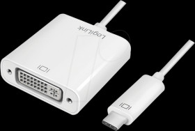 UA0245A USB 3.2 Gen 1 Type-C adapter, C/M to DVI-D/F, 1080p, white, 0.14