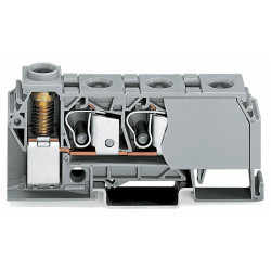 WAGO 284-624 17.5mm Dist. T-blk. 3 Cage Cl./1 Screw Cl. Blue