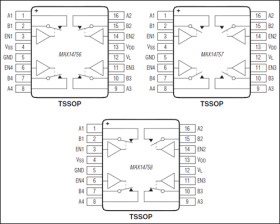Quad SPST +70V Analog Switches