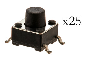 Opencircuit Tactile buttons 6x6x6mm - SMD - 25 pieces
