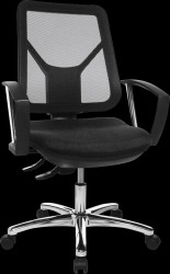 AN800BDLSW Topstar Ergo Steel Net office chair, black