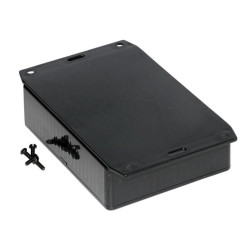 1591GF2BK Hammond Multipurpose Black FRABS Enclosure Flanged Base 120.5 x 93.5 x 34mm