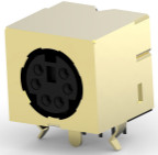 Panel socket, 6 pole, solder cup, push pull, angled, 5749180-1