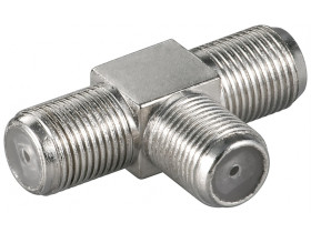 Adapter F, trójnik: gniazdo F podwójne gniazdo F...