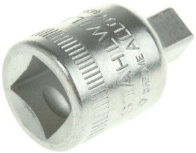 Nasadka, Polerowane, Stal, rozm: 3/8 in, typ: Kwadratowy, dł: 28 mm